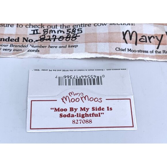 Mary's Moo Moos Coca-Cola “Moo By My Side Is Soda-lightful” Enesco Cow Figurine - Picture 3 of 12